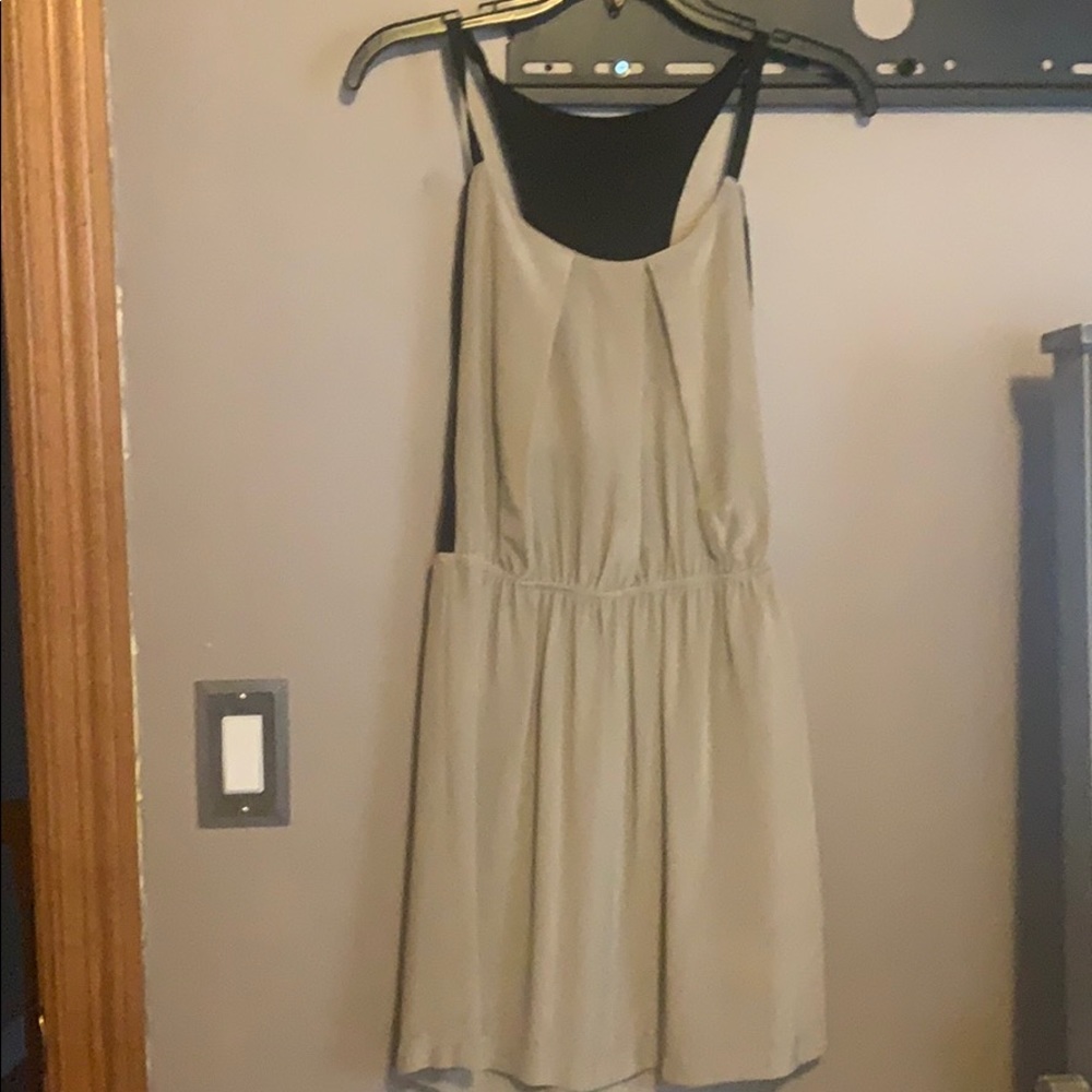 Tan and Black Dress